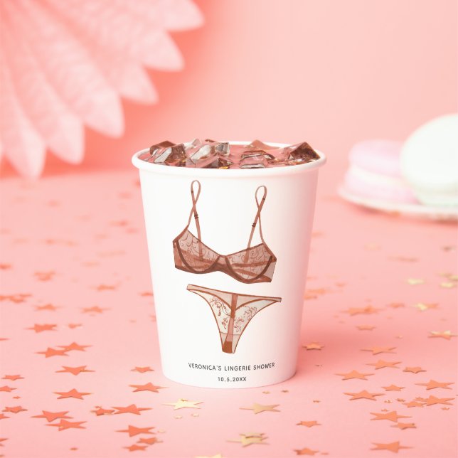 Lingerie Blush Bridal Pappbecher (Insitu)