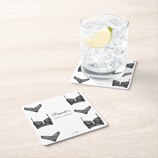 Lingerie Brautparty Bachelorette Panty Pattern Rechteckiger Pappuntersetzer (Vor Ort)