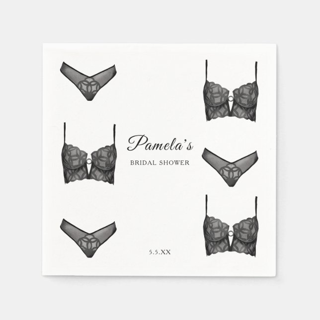 Lingerie Brautparty Bachelorette Panty Pattern Serviette (Vorderseite)