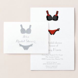 Lingerie-Brautparty Folienkarte