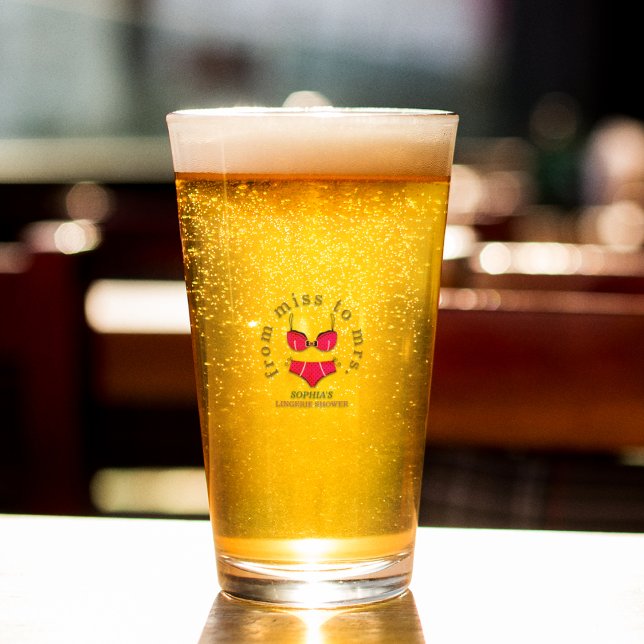 Lingerie Brautparty Glas (Perfect glass for a lingerie shower celebration)