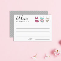 Lingerie-Brautparty-Ratenkarte