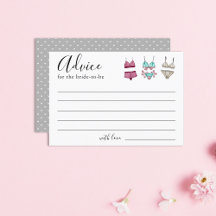 Lingerie-Brautparty-Ratenkarte