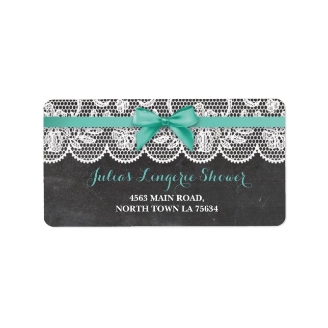 Lingerie Brautparty Rücksendeadresse Label Chalk Adressaufkleber (Vorne)