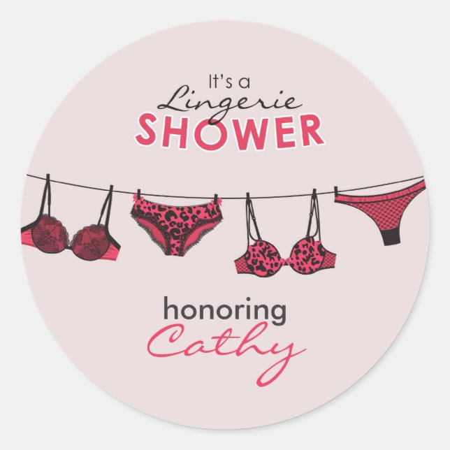 Lingerie Brautparty Stickers (Vorderseite)