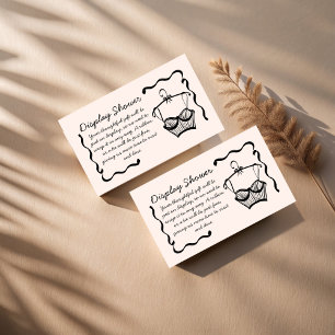 Lingerie Brautparty Wavy Sketch Dusch Begleitkarte