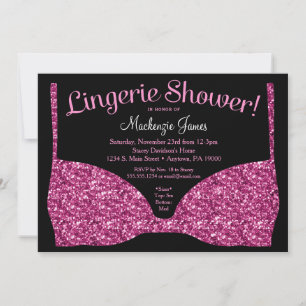 Lingerie Bridal Dusche Einladung Pink Glam