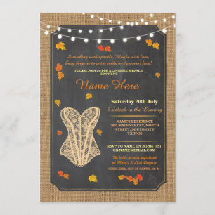 Lingerie Dusche Brautparty Fall Corset Einladung