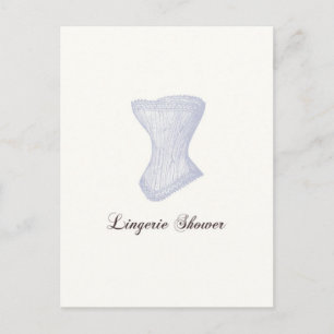 Lingerie-Dusche Postkarte