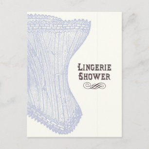 Lingerie-Dusche Postkarte
