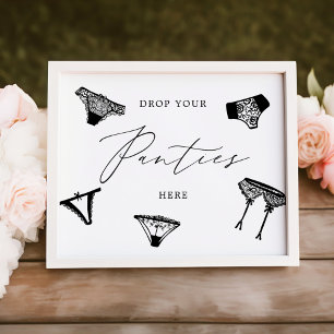 Lingerie-Hochzeits-Party "Slip Deine Höschen Runte Fotodruck