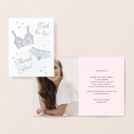 Lingerie Party Brautparty Foto Vielen Dank Folienkarte