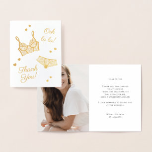 Lingerie Party Brautparty Foto Vielen Dank Folienkarte