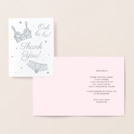 Lingerie Party Brautparty Panty Party Vielen Dank Folienkarte