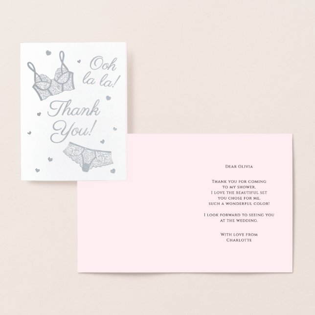 Lingerie Party Brautparty Panty Party Vielen Dank Folienkarte (Anzeige)