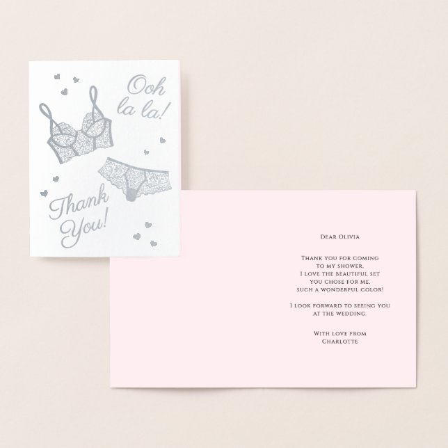 Lingerie Party Brautparty Panty Party Vielen Dank Folienkarte (Anzeige)