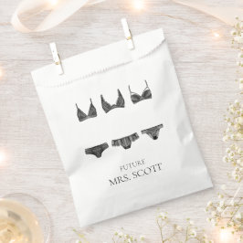 Lingerie Pink und Schwarzes Brautparty Mittleres G Geschenktütchen