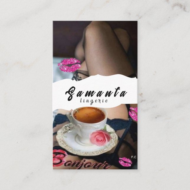 Lingerie-Visitenkarte Visitenkarte (Vorderseite)