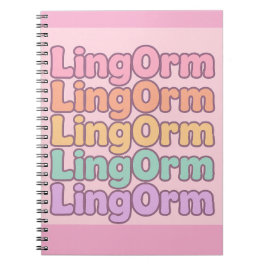 Lingorm Kawaii-Blasen-Schriftzug Notizblock