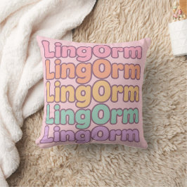Lingorm Kawaii-Blasenbuchstabe Kissen