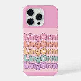 Lingorm Kawaii Bubble Letter iPhone 15 Pro Hülle