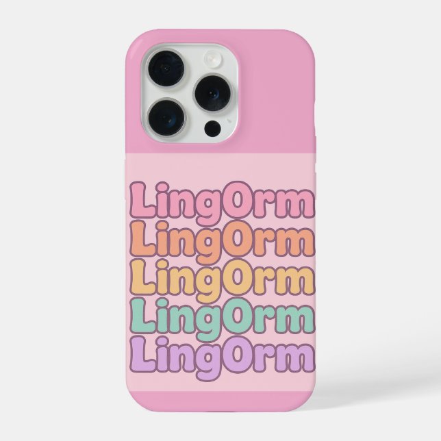 Lingorm Kawaii Bubble Letter iPhone Hülle (Rückseite)