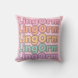 Lingorm Kawaii Bubble Letter Kissen