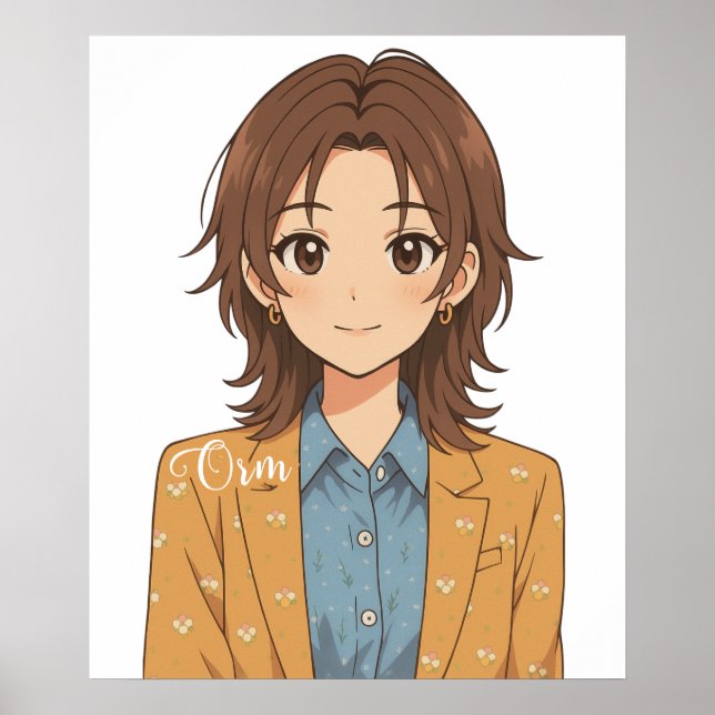 LingOrm, Orm Kornaphat Anime Illustration Poster (Vorne)