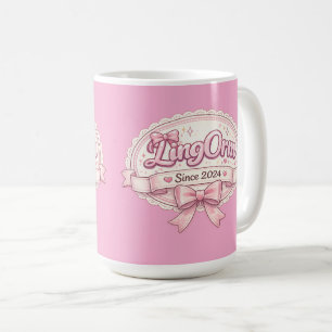LingOrm Seit 2024 Coquette Ribbon Abzeichen Kaffeetasse