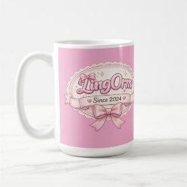 LingOrm Since 2024 Coquette Ribbon Badge Kaffeetasse