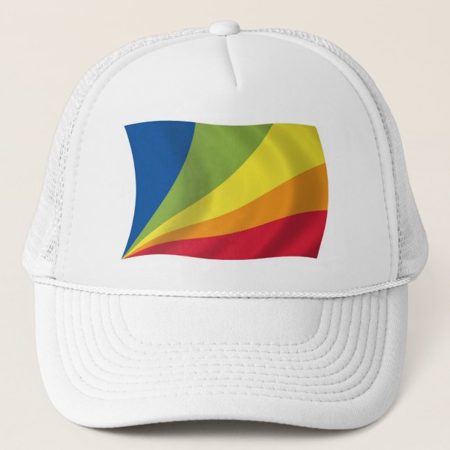Lingua Franca Nova Flag Hat Truckerkappe (Vorderseite)