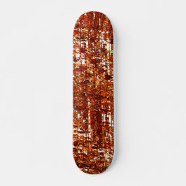 Linhas cruzadas e entalhe de quadrados enferrujado skateboard