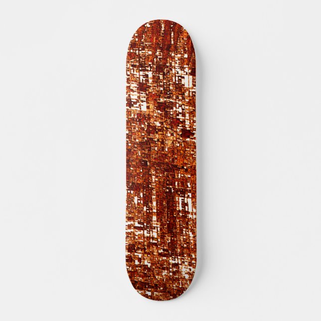 Linhas cruzadas e entalhe de quadrados enferrujado skateboard (Vorne)