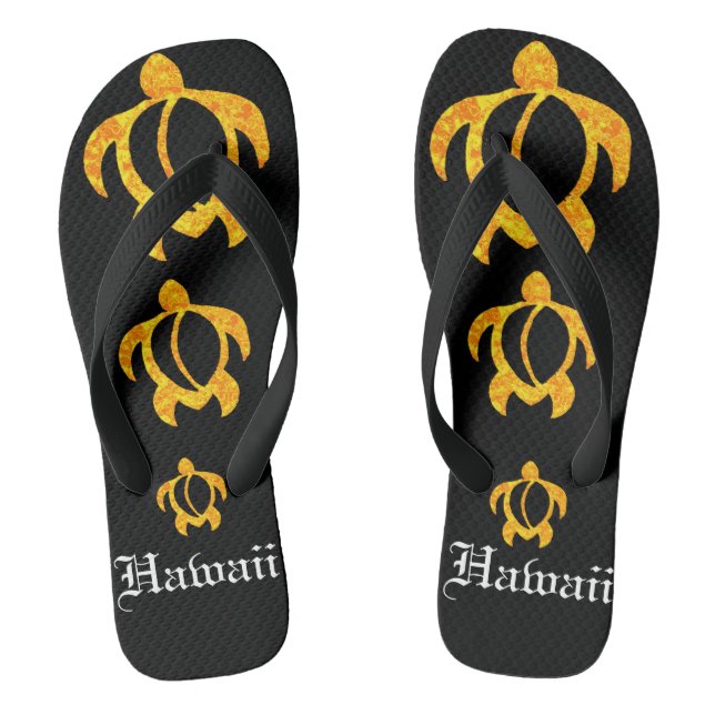 Linie A Golden Lava Honu Hawaii Flip Flops (Fußbett)