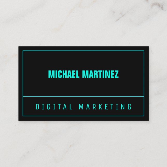 Linie aufgeteilte Neonfarbe modern Visitenkarte (Vorderseite)