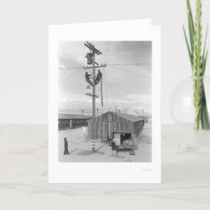 Linie Crew bei der Arbeit in Manzanar 1943 Karte