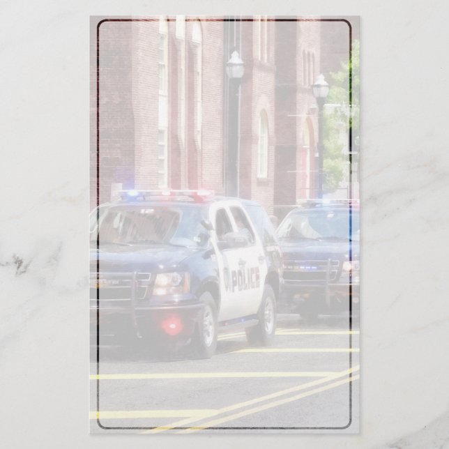 Linie der Polizeiwagen Briefpapier (Vorderseite)