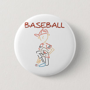Linie, die Baseball zeichnet Button