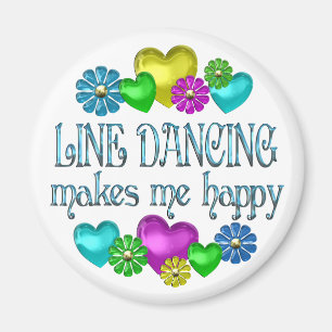 Linie, die Happinness tanzt Magnet