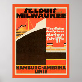 Linie Hamburg-Amerika Poster