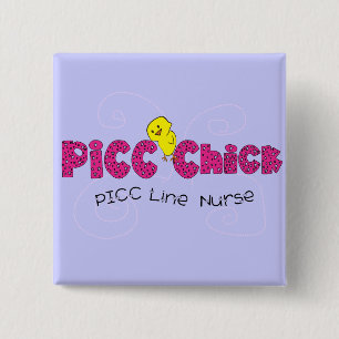 Linie Krankenschwester-Geschenke PICC Küken-PICC Button