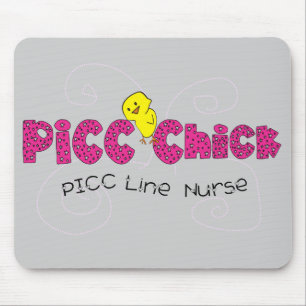 Linie Krankenschwester-Geschenke PICC Küken-PICC Mousepad