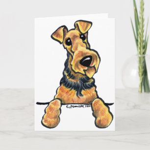 Linie Kunst Airedales Terrier Karte