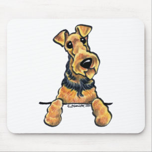 Linie Kunst Airedales Terrier Mousepad