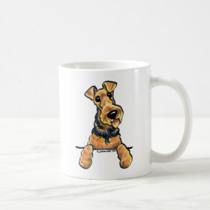 Linie Kunst Airedales Terrier Tasse