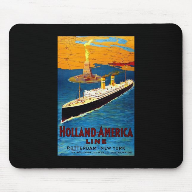 Linie Rotterdam New York Hollands Amerika Mousepad (Vorne)