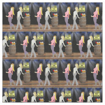 Linie Tanzen-Frauen mit Vorsicht-Zeichen 2,4"