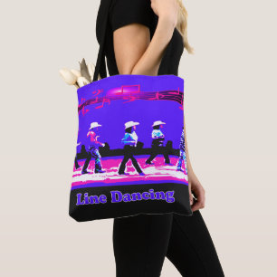Linie Tanzen-Western-Gruppen-blaues Schwarz-Rosa