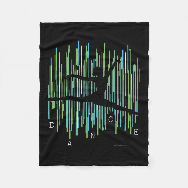 Linie Tänzer (v2) Fleecedecke (Vorderseite)