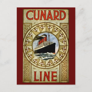 Linie Vintage Luxuszwischenlage Effektivwerts Postkarte